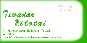 tivadar milotai business card